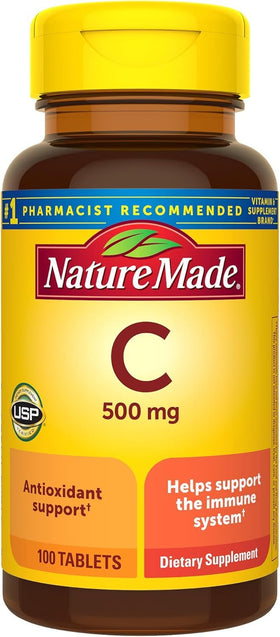 Nature Made Vitamine C 500 mg 100 comprimés - vue de face