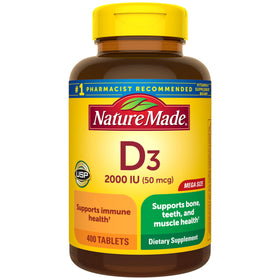 Nature Made Vitamine D3 2000 IU comprimés 400 unités