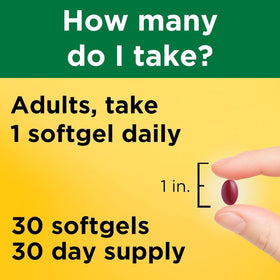Nature Made Vitamine D3 K2 gélules molles sur fond blanc