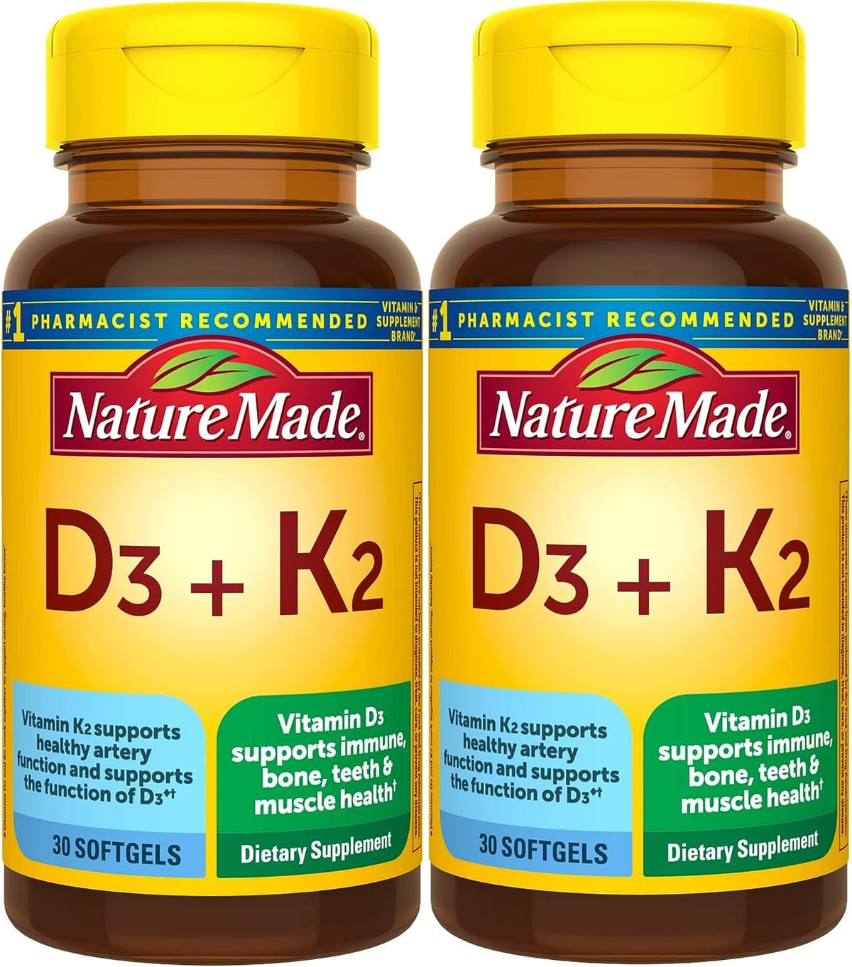 Nature Made Vitamine D3 K2 Pack de 2 gélules molles