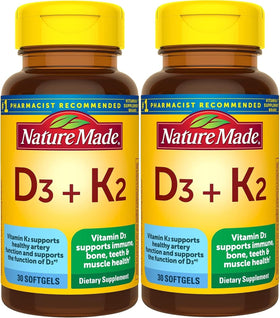 Nature Made Vitamine D3 K2 Pack de 2 gélules molles