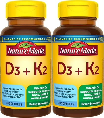 Nature Made Vitamine D3 K2 Pack de 2 gélules molles