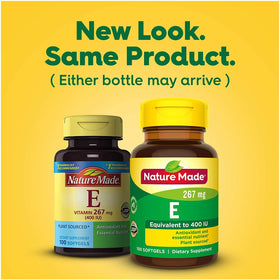 Nature Made Vitamine E 400 IU avec verre d'eau