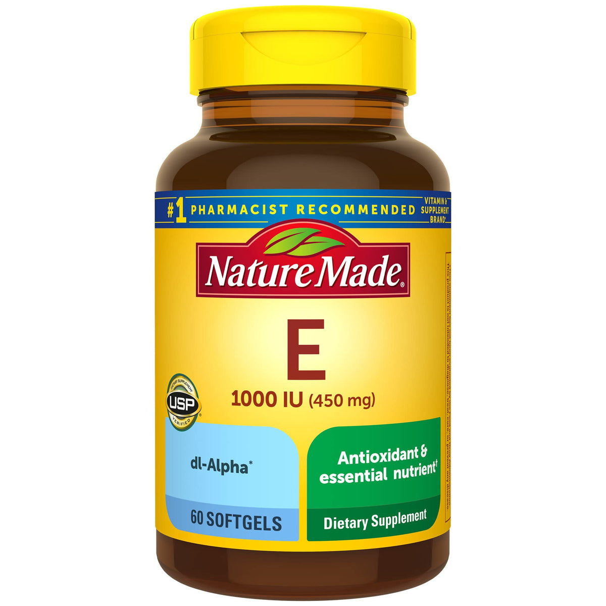 Nature Made Vitamine E 450 mg Softgels pack de 3, vue de face