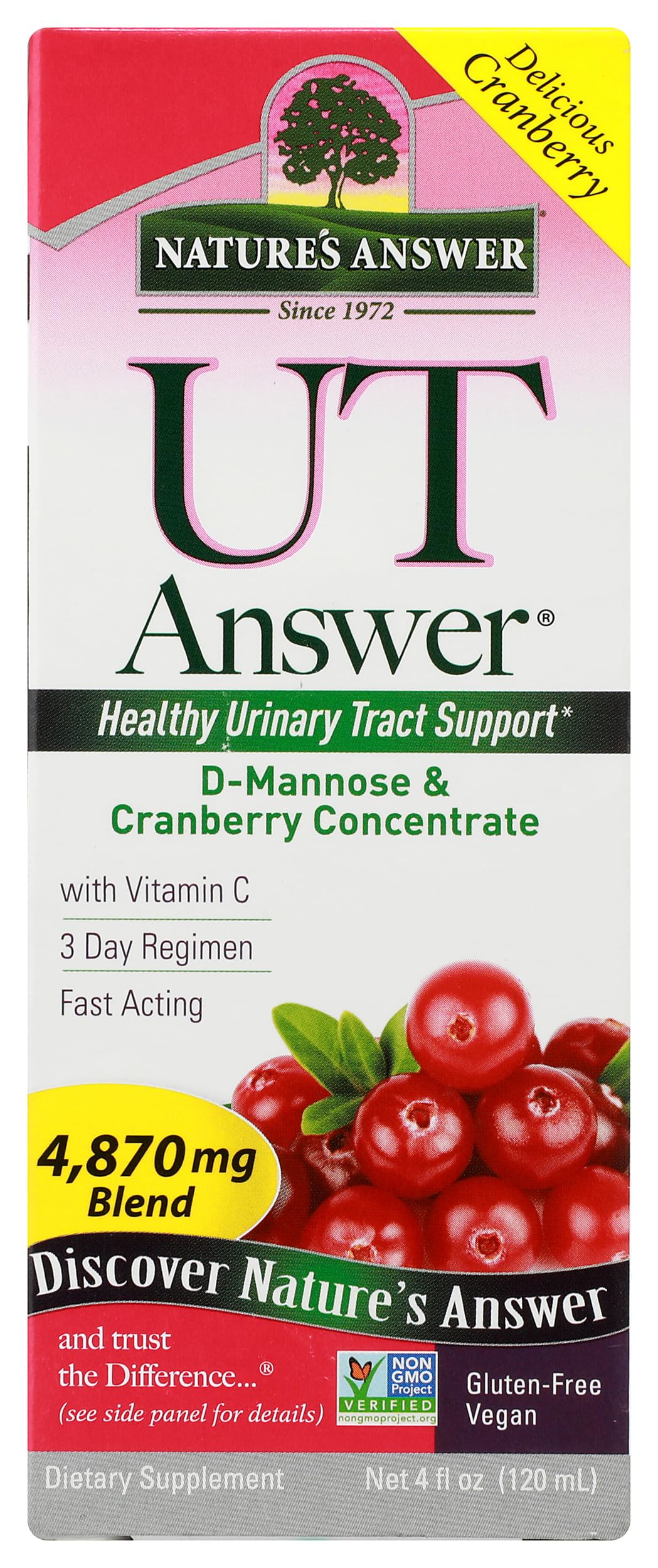 Nature's Answer Complément Alimentaire Cranberry 4900 mg vue avant