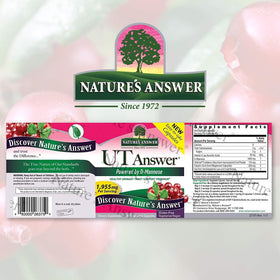 Nature's Answer Cranberry capsules avec un verre d'eau