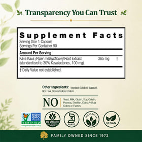 Nature's Answer Kava-6 Capsules, vue du dessus