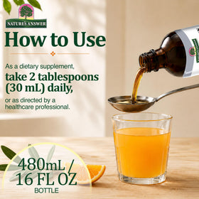 Nature's Answer Magnésium Liquide Malate et Glycinate 473 ml avec verre doseur