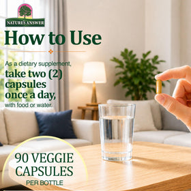Nature's Answer Magnésium Marin 500mg, gélules avec verre d'eau