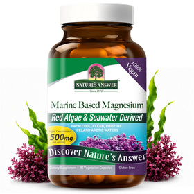 Nature's Answer Magnésium Marin 500mg gélules végétales, vue de face