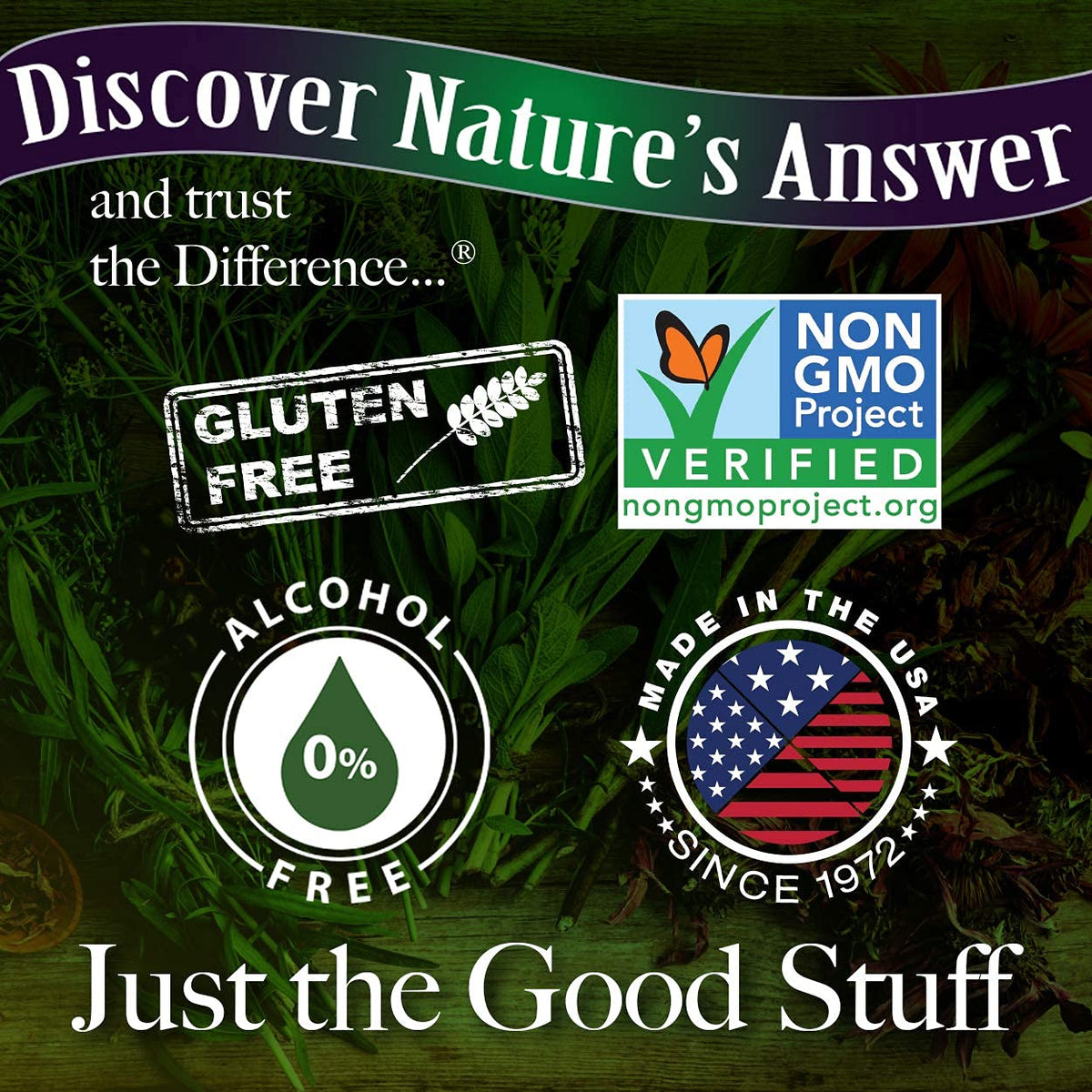 Nature's Answer Mega Gummies de Sureau en gros plan sur une table