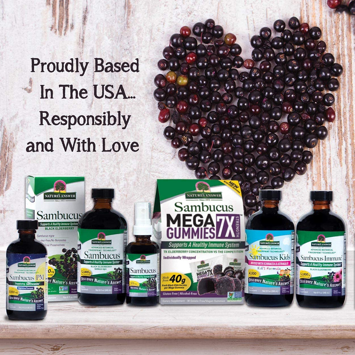 Nature's Answer Mega Gummies de Sureau montrant la texture des gummies