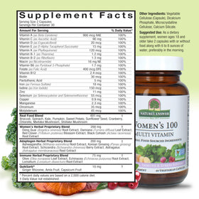 Nature's Answer Multivitamines 60 Capsules Végétariennes ingrédients