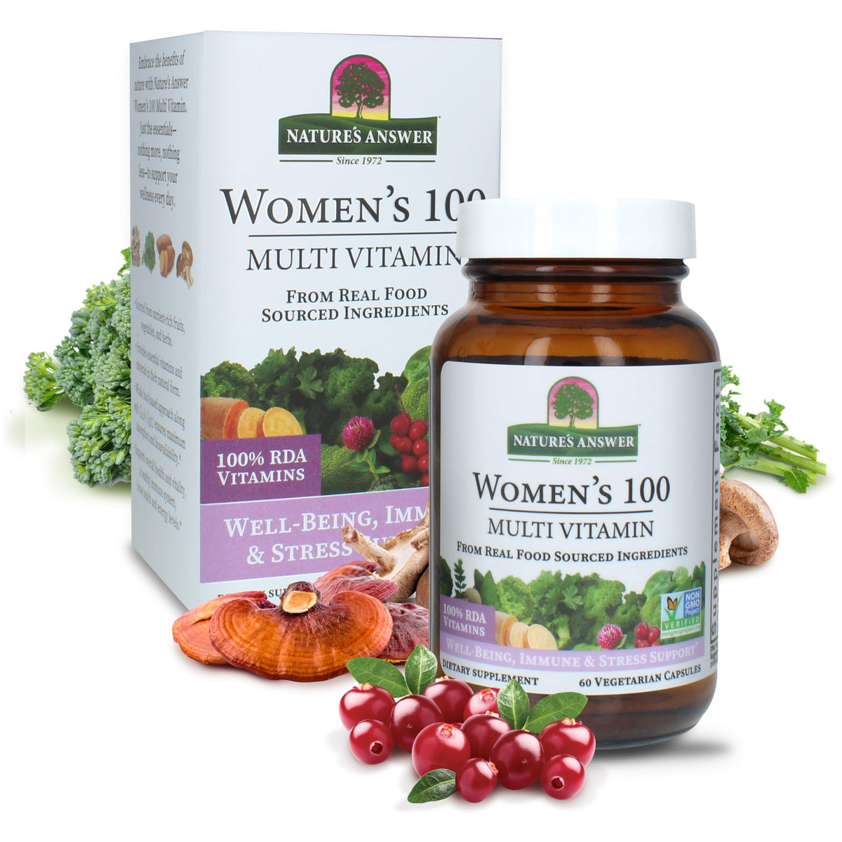 Nature's Answer Multivitamines 60 Capsules Végétariennes vue de face