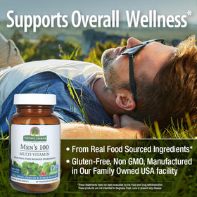 Nature's Answer Multivitamines pour Hommes 60 Capsules Végétariennes sur fond blanc