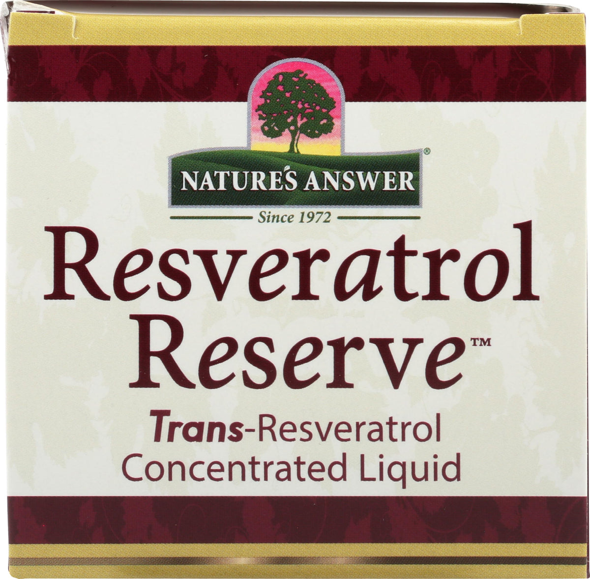Nature's Answer Réserve de Resvératrol 150 ml sur table en bois