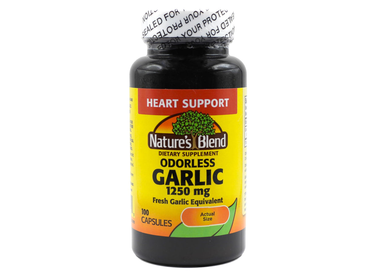 Nature's Blend Ail Odorless 1 250 mg 100 capsules vue de face