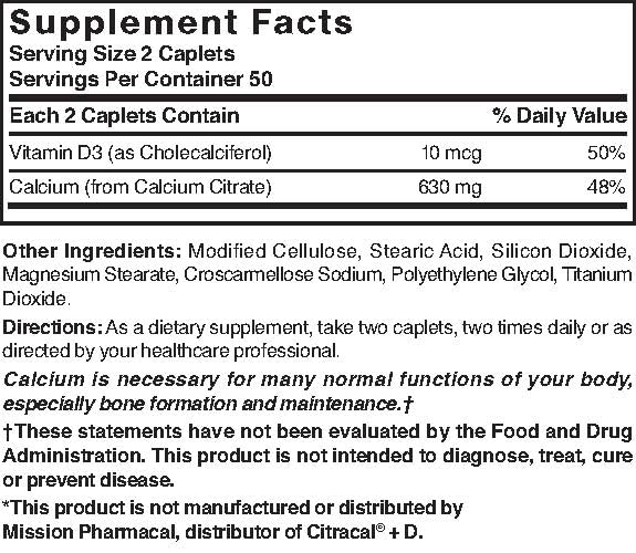 Nature's Blend Calcium Citrate avec D3 100 Cplts sur une table en bois
