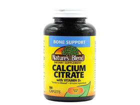 Nature's Blend Calcium Citrate avec D3 100 Cplts vue de face