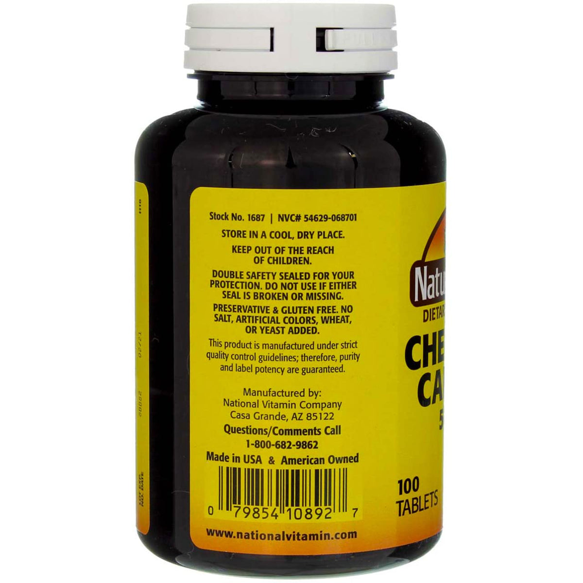 Nature's Blend Comprimés à Croquer Calcium Bavarian Cream 500 mg - vue de côté