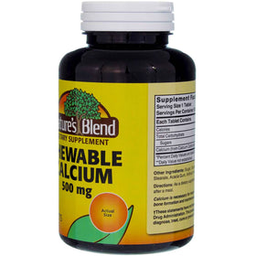 Nature's Blend Comprimés à Croquer Calcium Bavarian Cream 500 mg - vue détaillée des comprimés