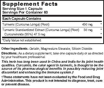 Nature's Blend Curcuma 500 mg 60 capsules en boîte