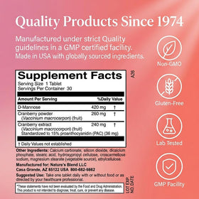 Nature's Blend D-Mannose 420mg comprimés côté