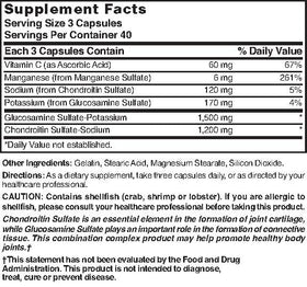 Nature's Blend Glucosamine Chondroitin 120 capsules avec emballage
