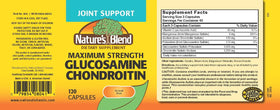 Nature's Blend Glucosamine Chondroitin 120 capsules vue latérale