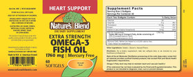 Nature's Blend Huile de Poisson 1760 mg Omega 3 - présentation des gélules