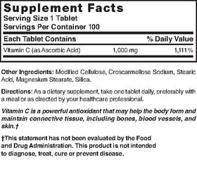 Nature's Blend Vitamine C 1000 mg 100 comprimés dans l'emballage