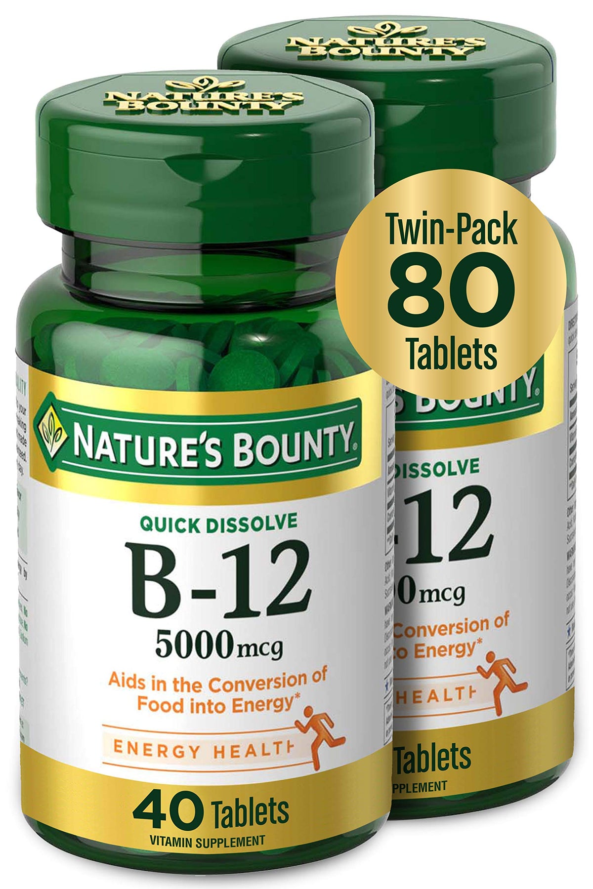 Nature's Bounty B12 5000mg comprimés en boîte