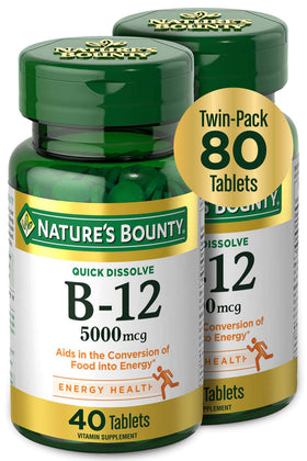 Nature's Bounty B12 5000mg comprimés en boîte