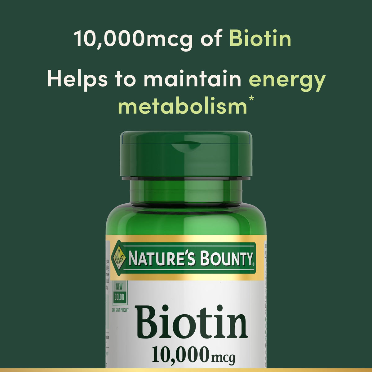 Nature's Bounty Biotine 10 000 mcg gélules avec des ingrédients naturels