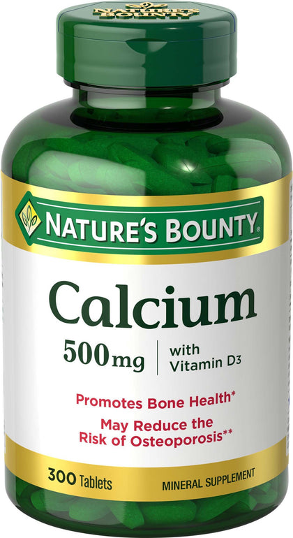 Nature's Bounty Calcium Plus 400 IU Vitamine D3 300 comprimés, vue de face