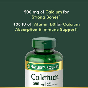 Nature's Bounty Calcium Plus 400 IU Vitamine D3, gélules à libération rapide