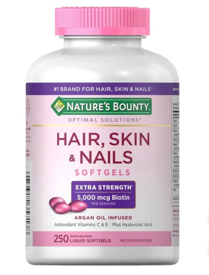 Nature's Bounty Cheveux, Peau et Ongles 250 gélules avant