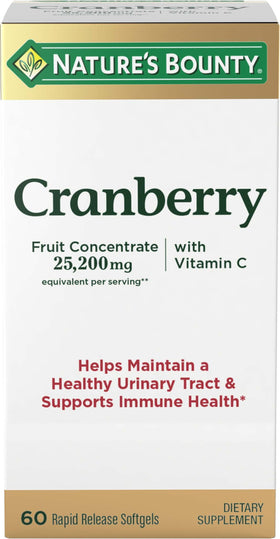 Nature's Bounty Complément Alimentaire Cranberry 25 200 mg Gélules - Vue de face