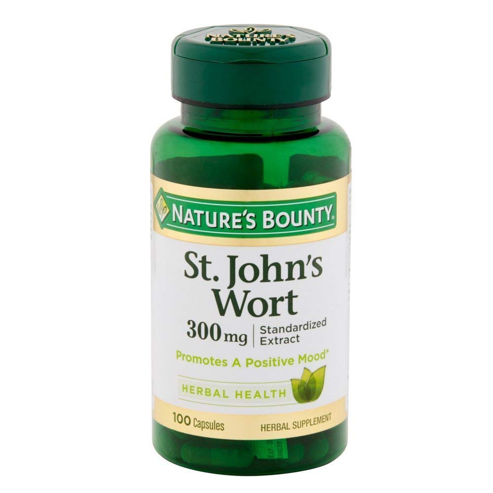 Nature's Bounty Complément Alimentaire Millepertuis 300 mg, 100 Capsules, vue de face