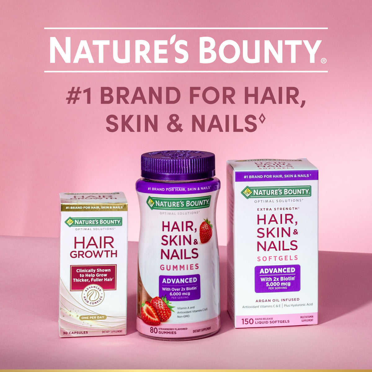 Nature's Bounty Complément Hyaluronique et Vitamine C avec un verre d'eau