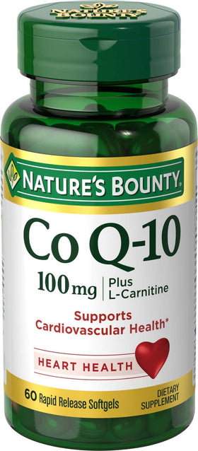 Nature's Bounty CoQ10 100mg Plus L-Carnitine gélules avant