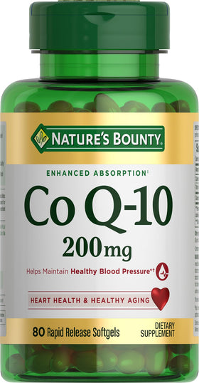 Nature's Bounty CoQ10 200mg Softgels, vue de face
