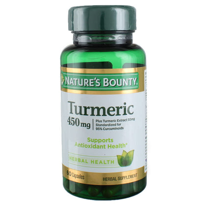 Nature's Bounty Curcuma 450 mg capsules pack de 3