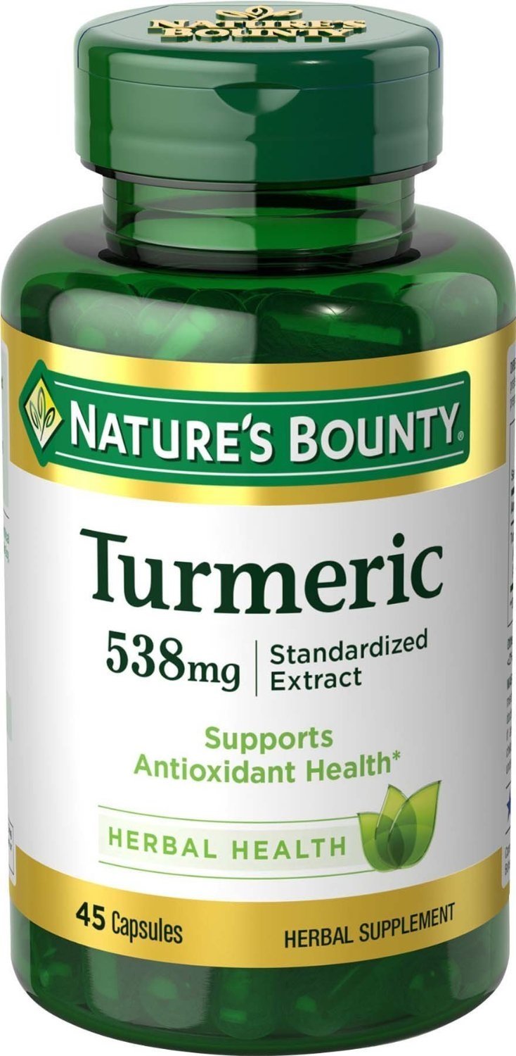 Nature's Bounty Curcuma 538 mg Extrait Standardisé Pack de 2, vue avant