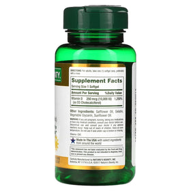 Nature's Bounty D3-10 000 UI Softgels gélules individuelles