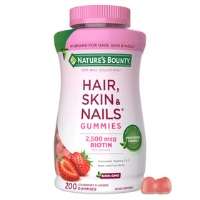 Nature's Bounty Gummies Pectin Cheveux, Peau, Ongles 2500 mcg Biotine avant