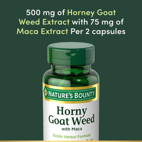 Nature's Bounty Horny Goat Weed 60 Capsules, côté gauche