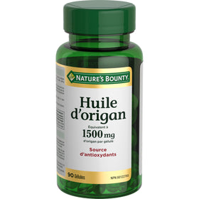 Nature's Bounty Huile d'Origan 1500 mg gélules liquides arrière