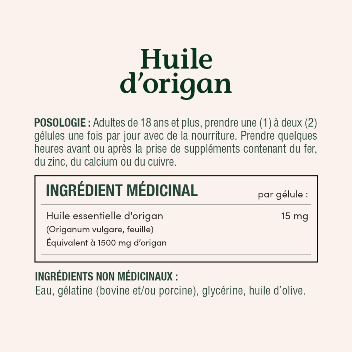 Nature's Bounty Huile d'Origan 1500 mg gélules liquides ouverte