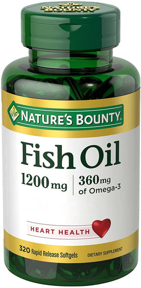 Nature's Bounty Huile de Poisson 200 capsules vue de face